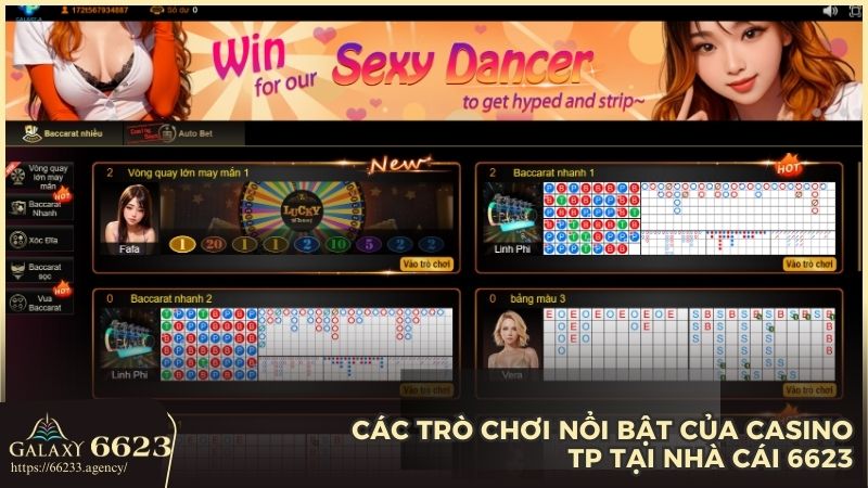 Kho trò chơi nổi bật chỉ có tại Casino TP