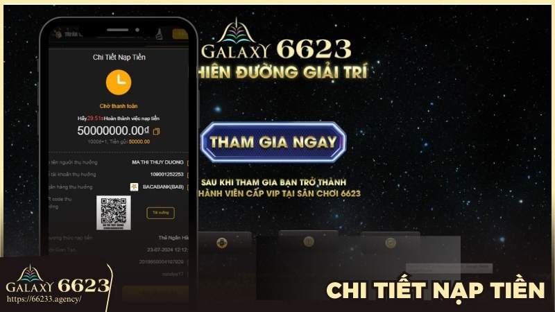 Hướng dẫn nạp tiền 6623 chi tiết