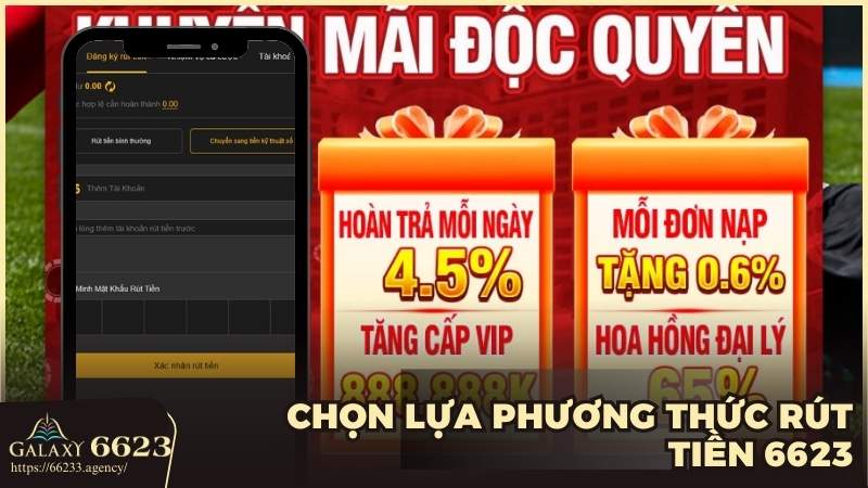 Chọn lựa phương thức rút tiền 6623