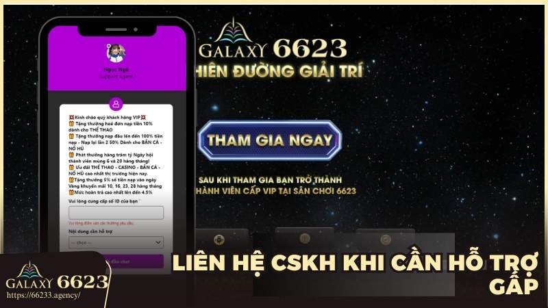 Liên hệ CSKH khi cần hỗ trợ gấp