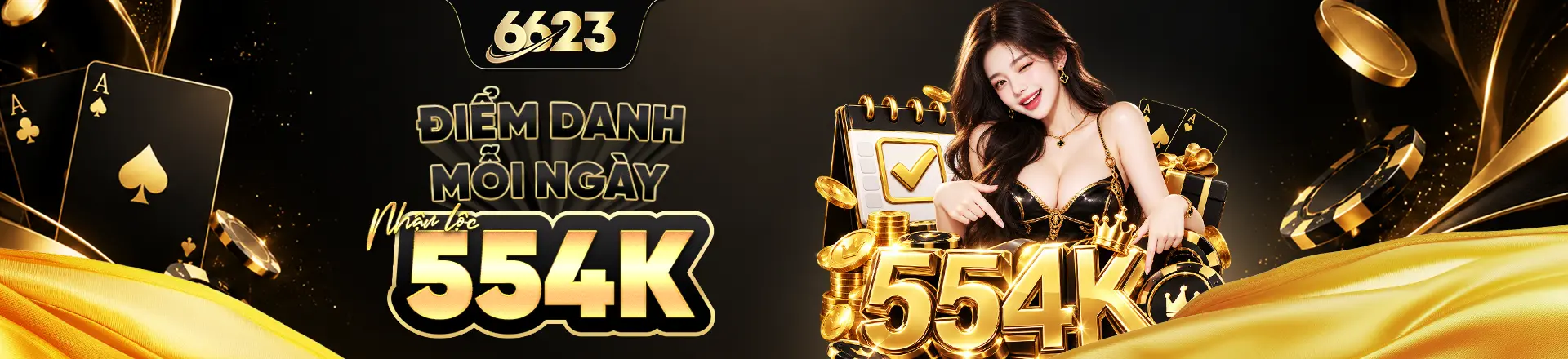 6623 điểm danh mỗi ngày nhận lộc 554k